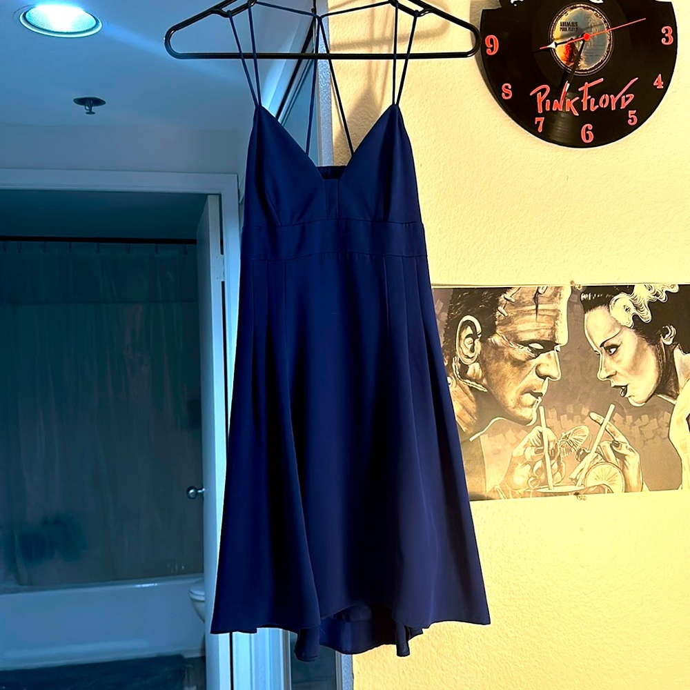 Size 0 Express blue mini strappy dress